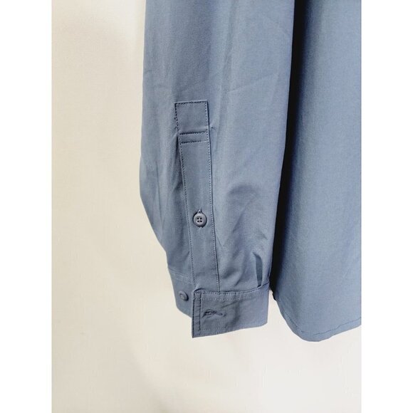 Columbia Mens Button Front Shirt Blue Long Sleeve Pocket Stretch Outdoor XXL - Picture 6 of 11